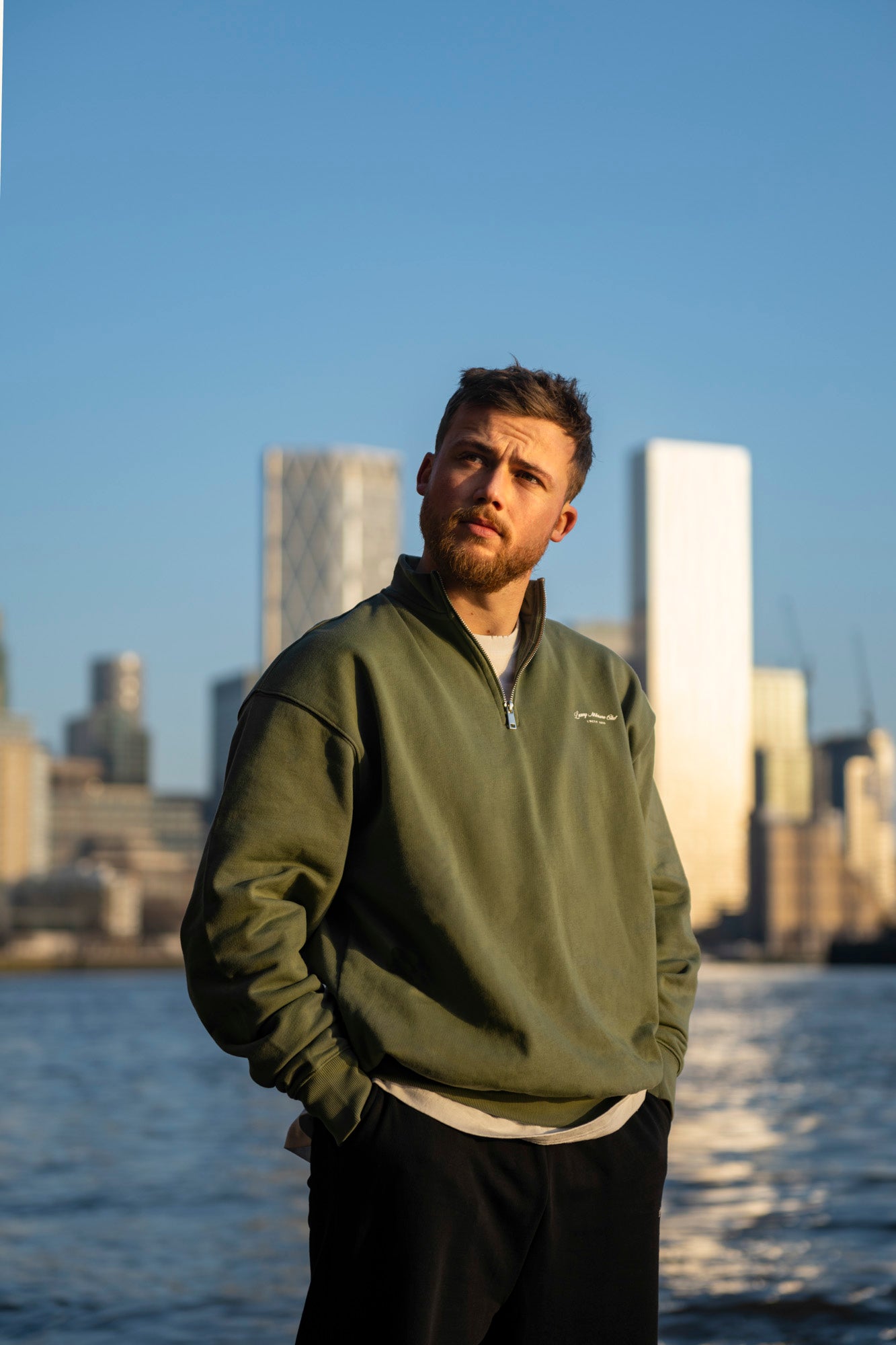 Men's Khaki Quarter Zip