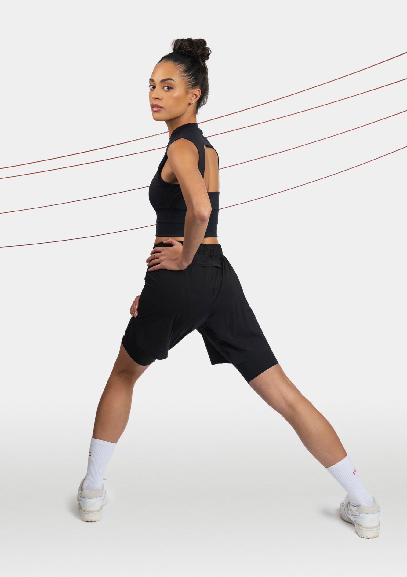 women's black workout shorts back 2