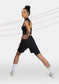 women's black workout shorts back 2