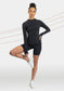 black active long sleeve top front 3