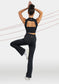 black flared yoga pants stretch