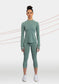 olive active long sleeve top front