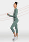 olive active long sleeve top front 2