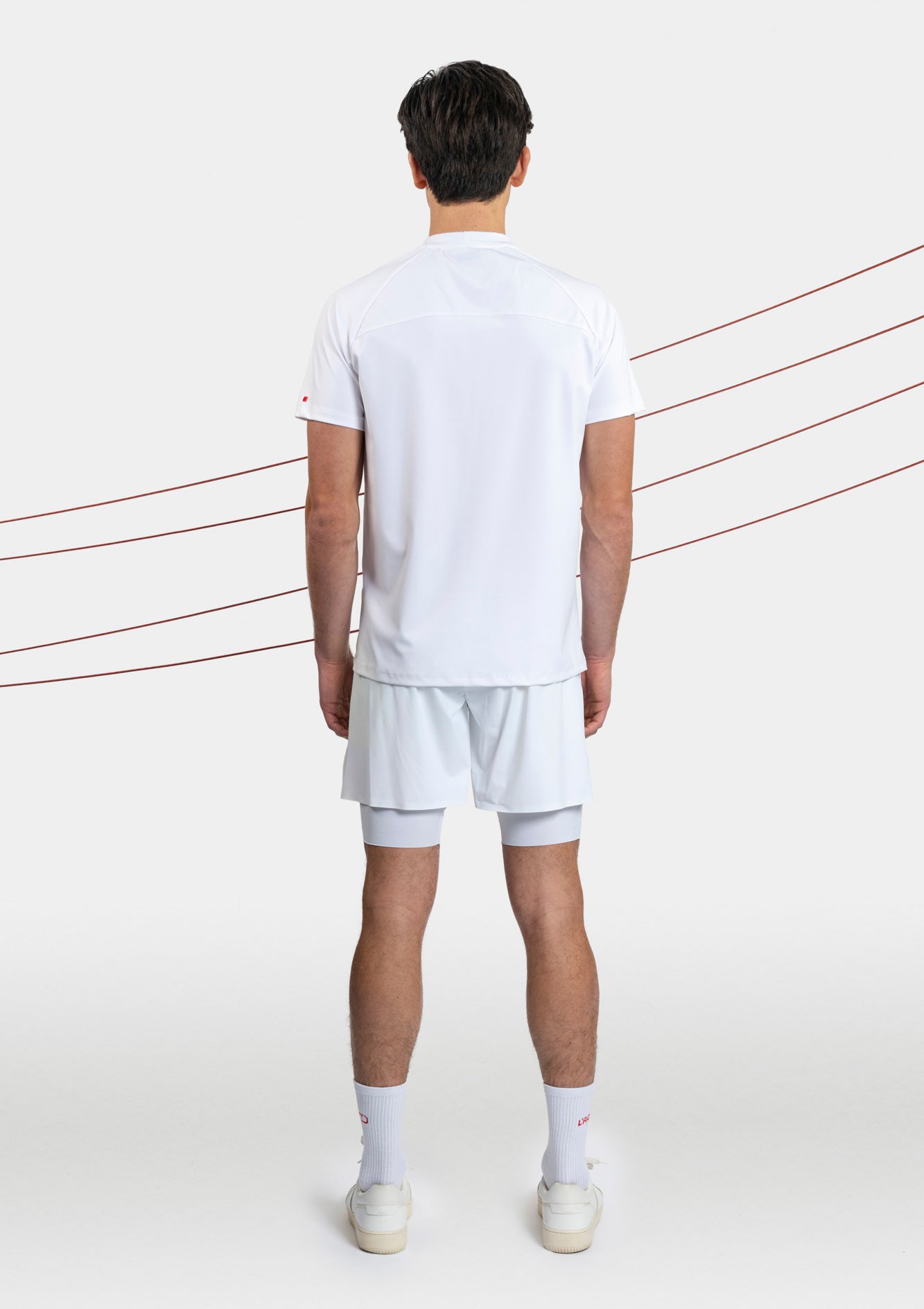 mens white active t-shirt back